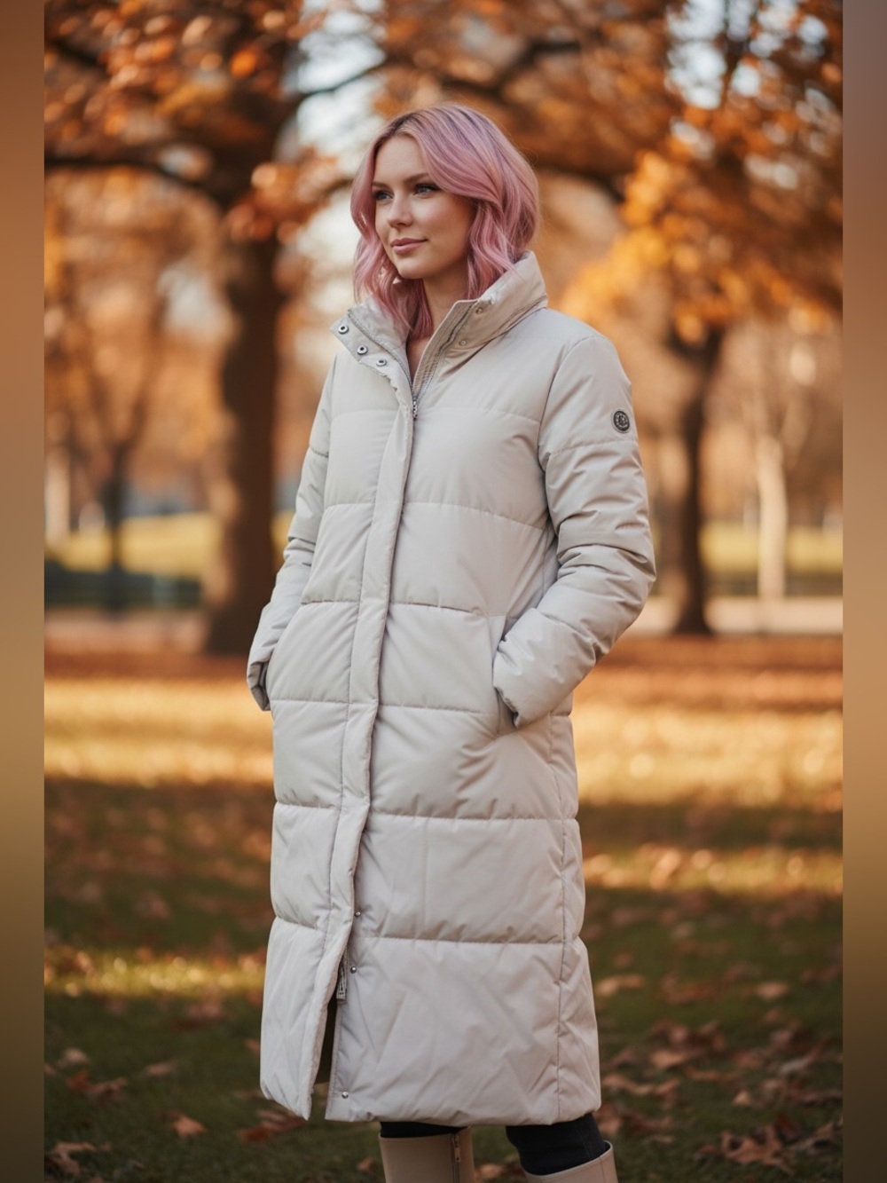 Bogner Off-White Long Puffer Coat